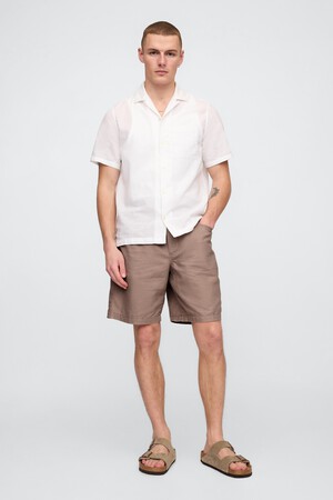 Linen-Cotton Easy Shorts
