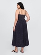 Crinkle Gauze Mixed Media Maxi Dress