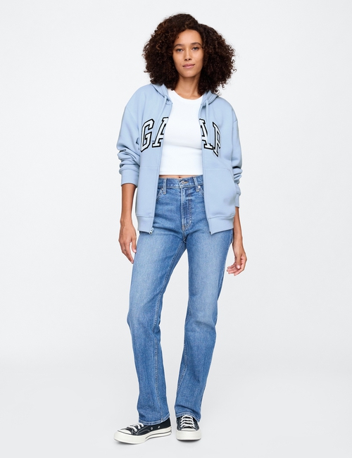 Relaxed Gap Logo Zip Hoodie