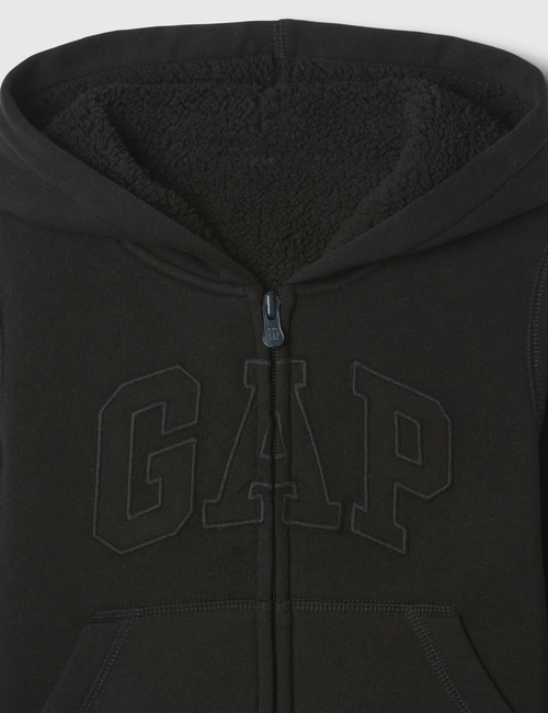 babyGap Logo Sherpa-Lined Zip Hoodie