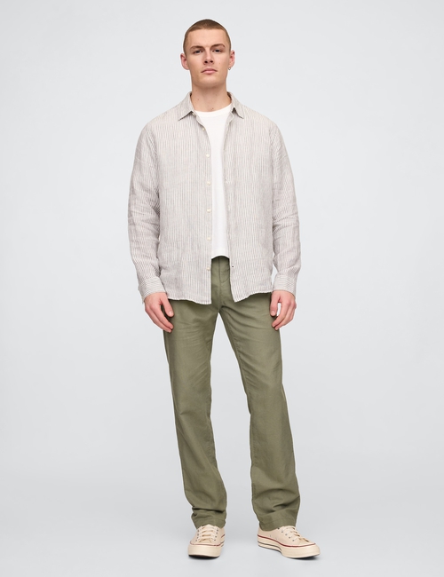 Linen-Cotton Khakis
