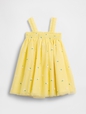 Baby & Toddler Embroidered Daisy Tulle Dress