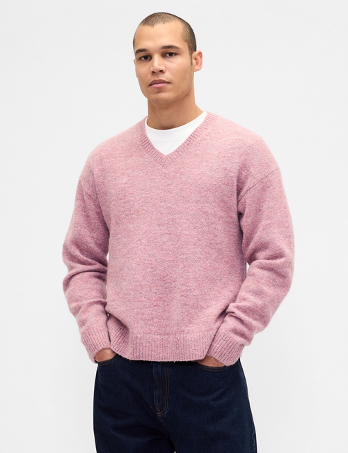 BRUSHED CROPPED VNECK