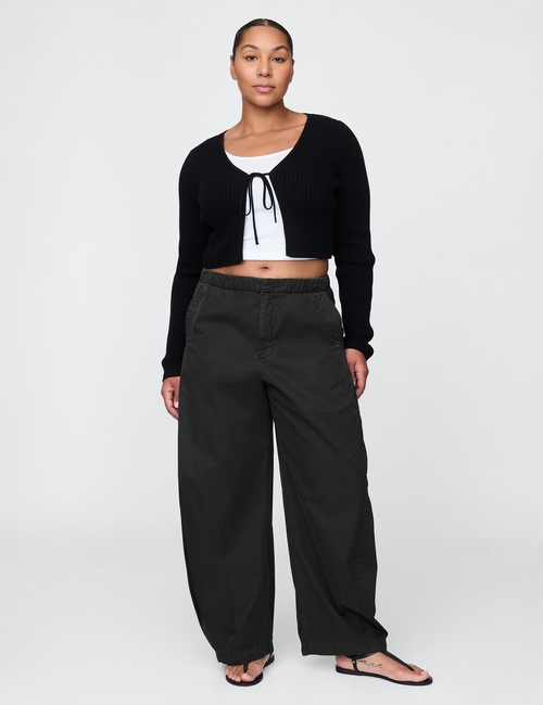 Low Rise Barrel Parachute Pants