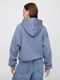 VintageSoft Cropped Logo Hoodie