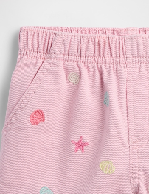 babyGap Pull-On Embroidered Denim Shorts