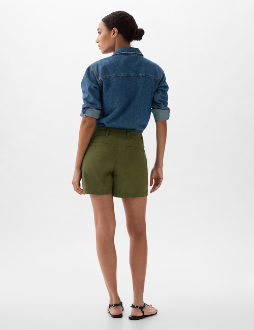 5" Mid Rise Downtown Khaki Shorts