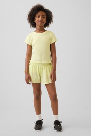 Kids Quick-Dry Butterfly-Hem Run Shorts