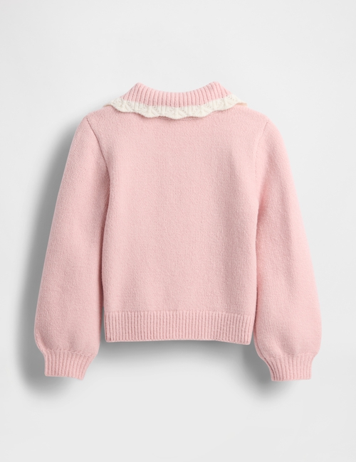CASHSOFT COLLAR CABLE SWEATER