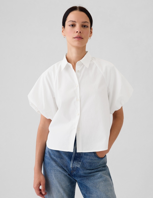 Organic Cotton Bubble Sleeve Shirt