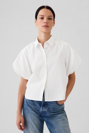 Organic Cotton Bubble Sleeve Shirt