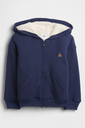 Baby & Toddler Sherpa-Lined Thermal Zip Hoodie