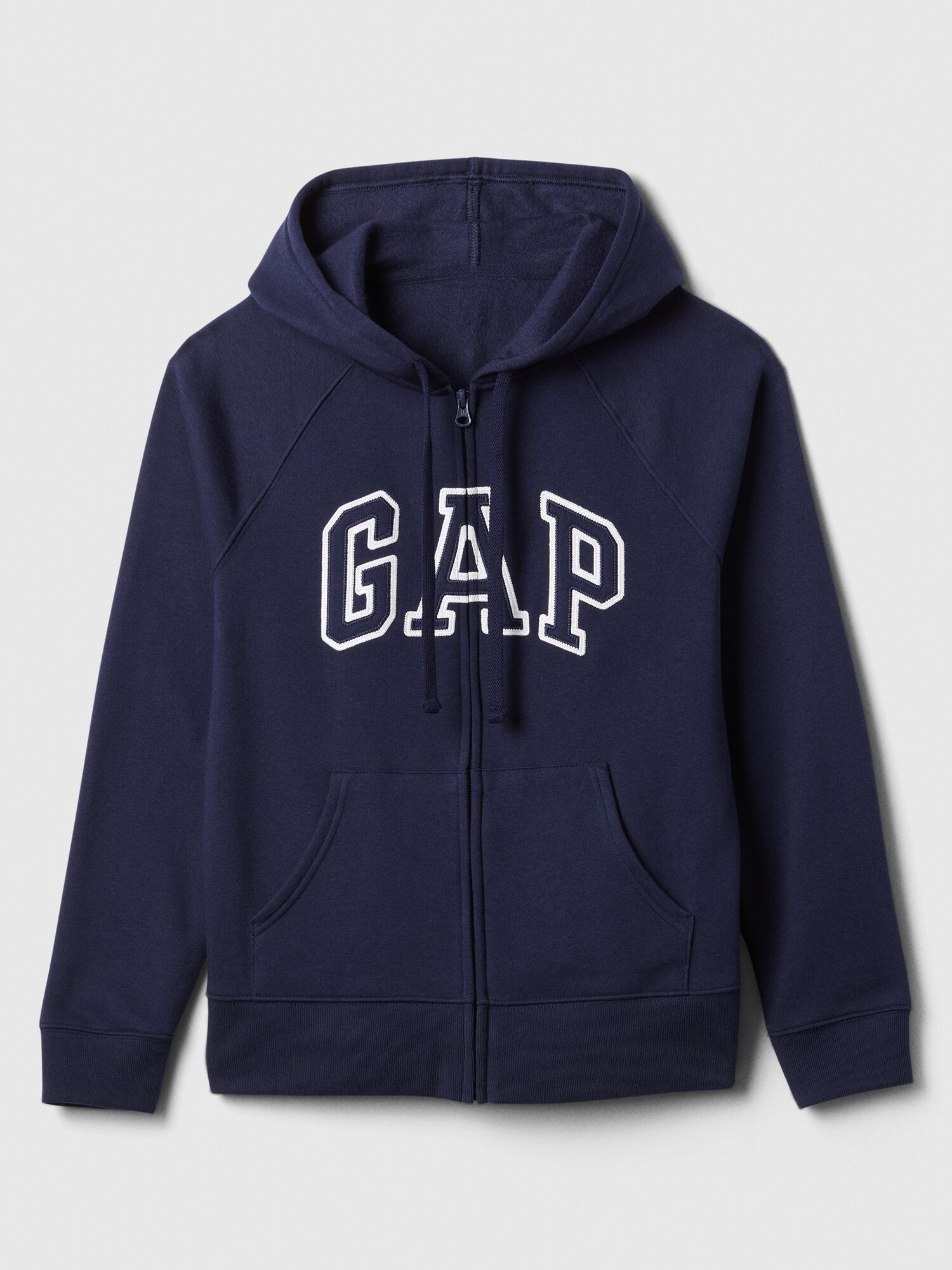 GAP zip hoodie navy × silver VintageSoft Zip Hoodie | Gap