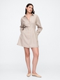 Stripe Poplin Mini Shirtdress