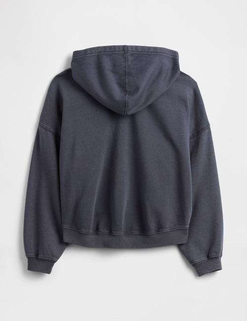 Relaxed Gap Mini-Logo Cropped Hoodie