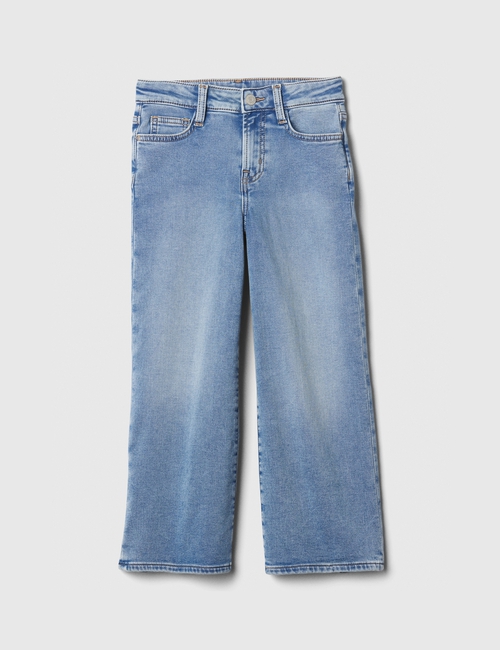 Kids High Rise SuperSoft Wide-Leg Ankle Jeans