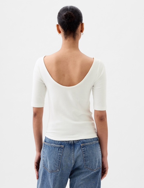 Modern Ballet-Back Cropped T-Shirt
