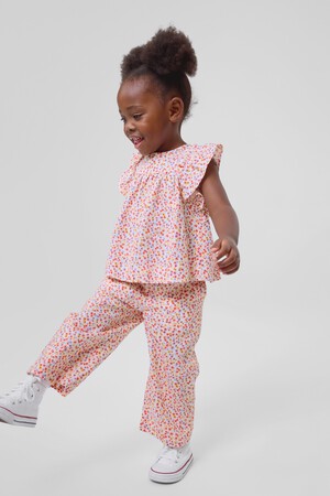 babyGap Linen-Blend Flutter Sleeve Top