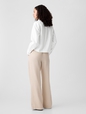 Cropped Linen-Blend Shirt