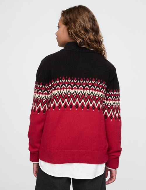 Kids Fair Isle Half-Zip Pullover Sweater