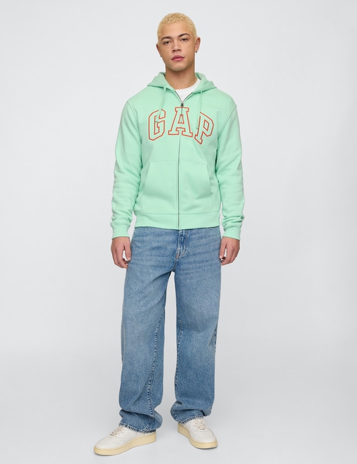 Relaxed Gap Logo Zip Hoodie