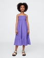 Kids Crinkle Gauze Midi Dress