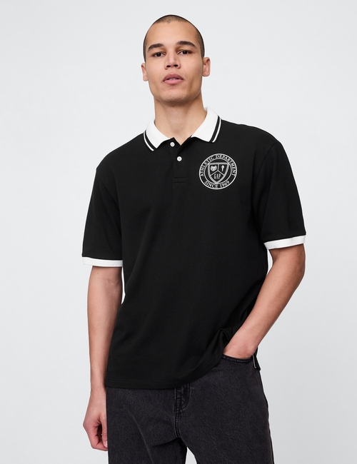 Athletic Logo Pique Polo Shirt