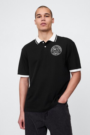 Athletic Logo Pique Polo Shirt