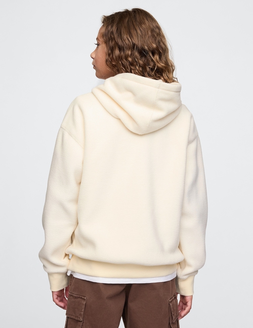 Kids Relaxed Gap Mini Logo Polar Fleece Hoodie