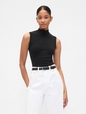 Modern Ribbed Mockneck Tank Top