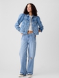 Puff Sleeve Icon Denim Jacket