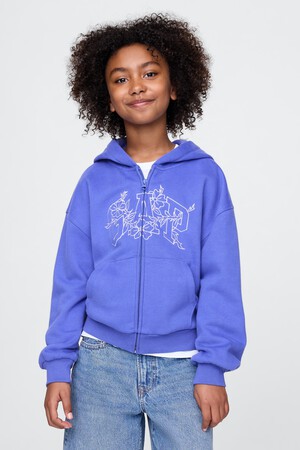 Kids VintageSoft Logo Zip Hoodie