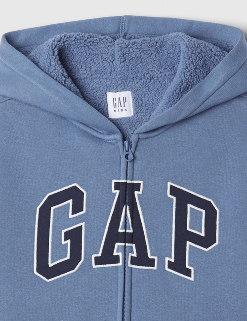 Kids Relaxed Gap Logo Sherpa Zip Hoodie