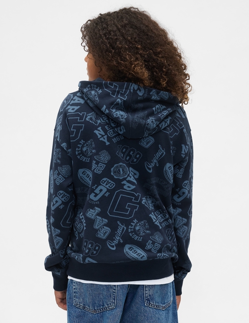 Kids Relaxed Gap Print Hoodie