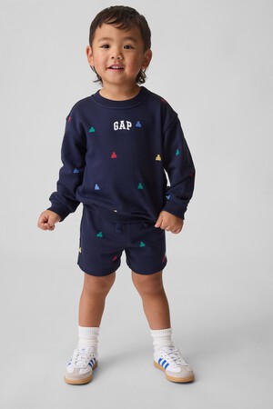 LOGO PRINTED FT CREW / SHORT SET