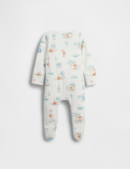 Baby Winnie The Pooh Organic Cotton Footed One-Piece