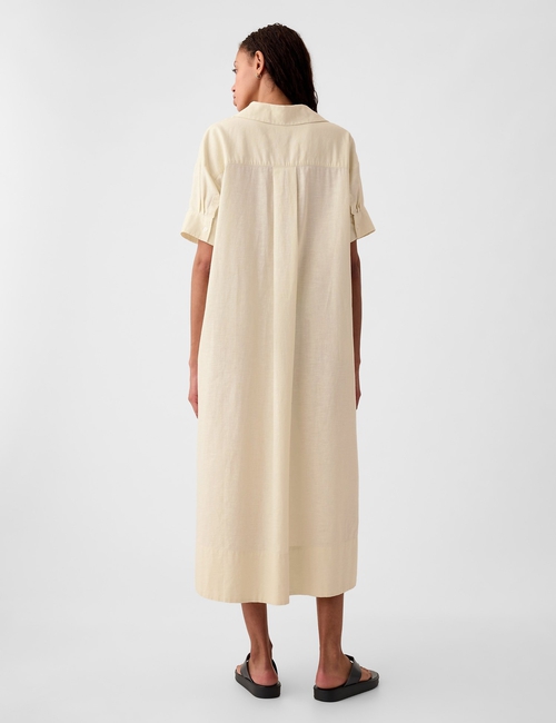 Linen-Cotton Maxi Dress