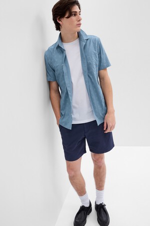 7" Essential Khaki Shorts with Washwell