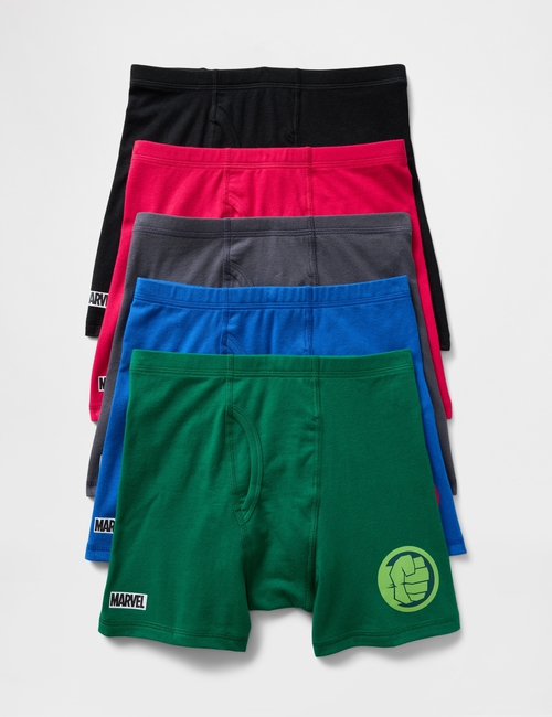 Kids Organic Cotton Marvel Boxer Briefs (5-Pack)