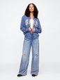 Relaxed Gap Logo Zip Hoodie
