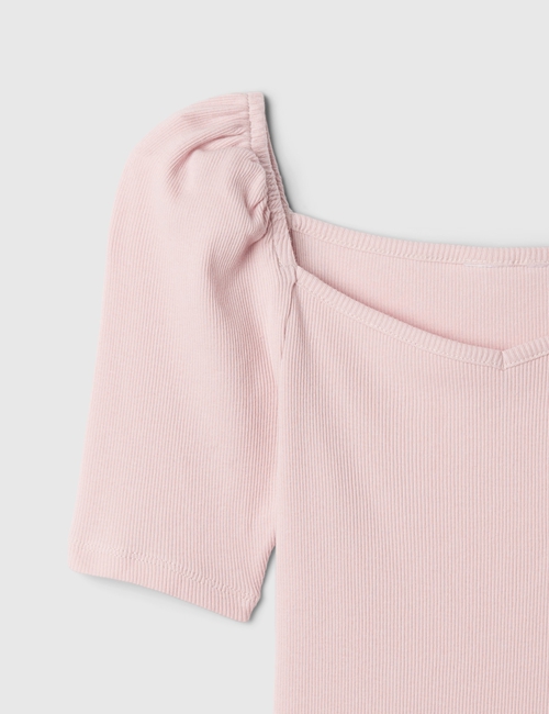 Kids Sweetheart Puff Sleeve Top