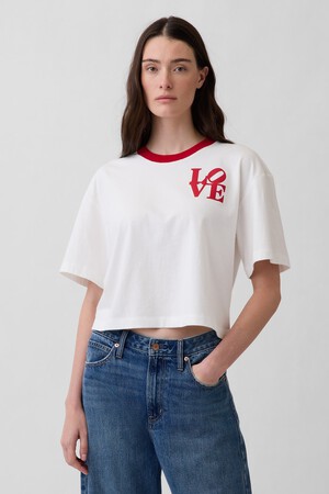 Robert Indiana LOVE Crop T-Shirt
