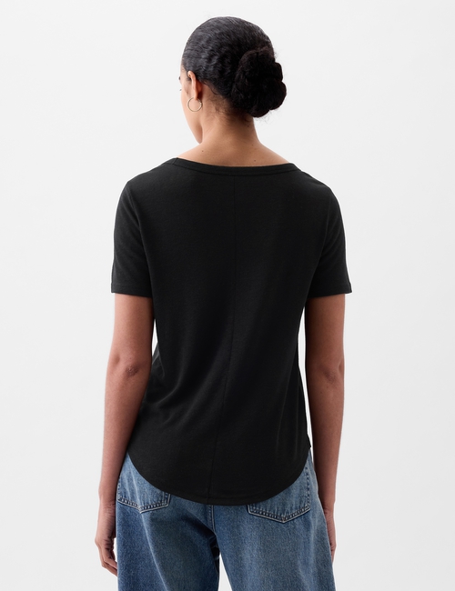 Linen-Blend T-Shirt