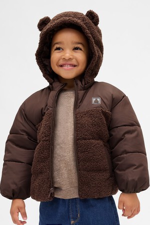 Baby & Toddler Recycled Sherpa Bear Puffer Jacket