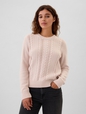 Cable-Knit Crewneck Sweater