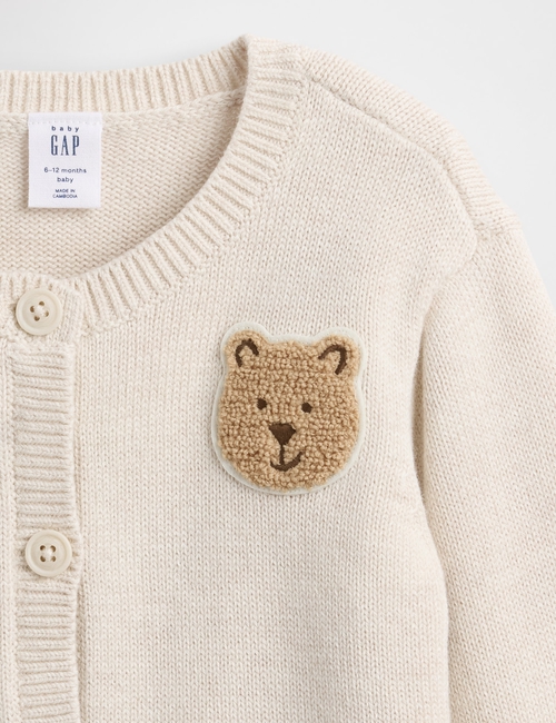LS BEAR PKT CARDI SWT SET