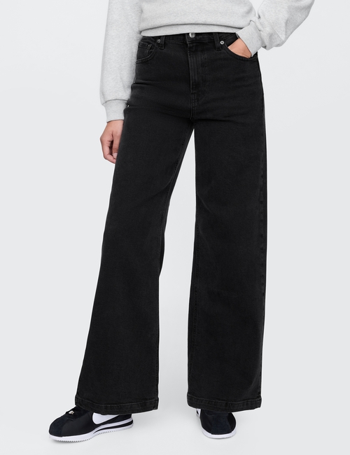Curvy High Rise Stride Wide-Leg Jeans