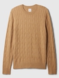CashSoft Cable-Knit Crewneck Sweater