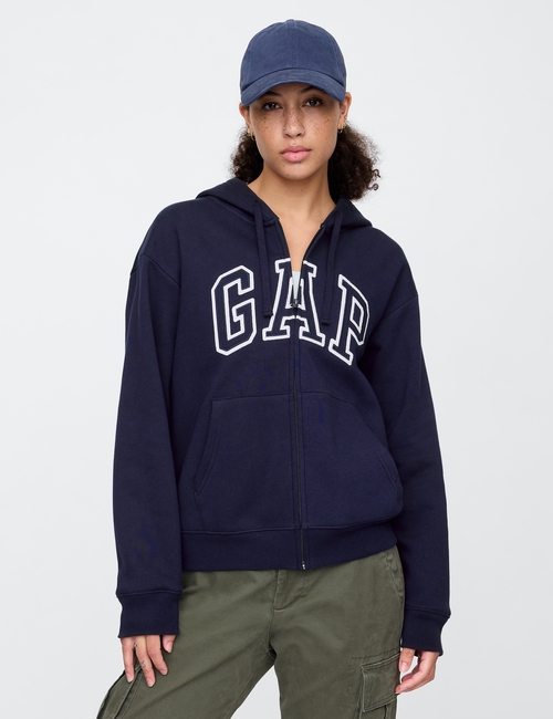 Relaxed Gap Logo Zip Hoodie