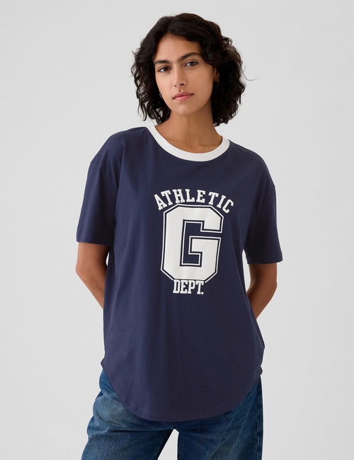 Organic Cotton Oversized Boyfriend Logo T-Shirt